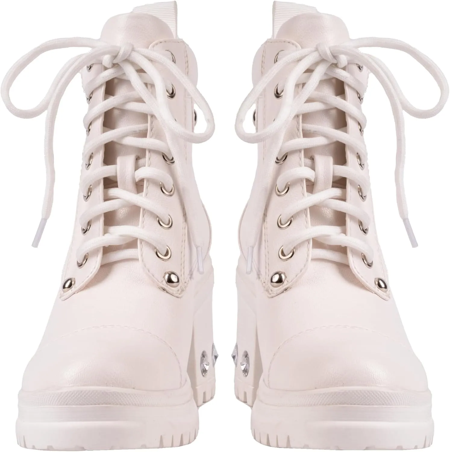 Ninety Union Thunder Rhinestone Heel Combat Bootie