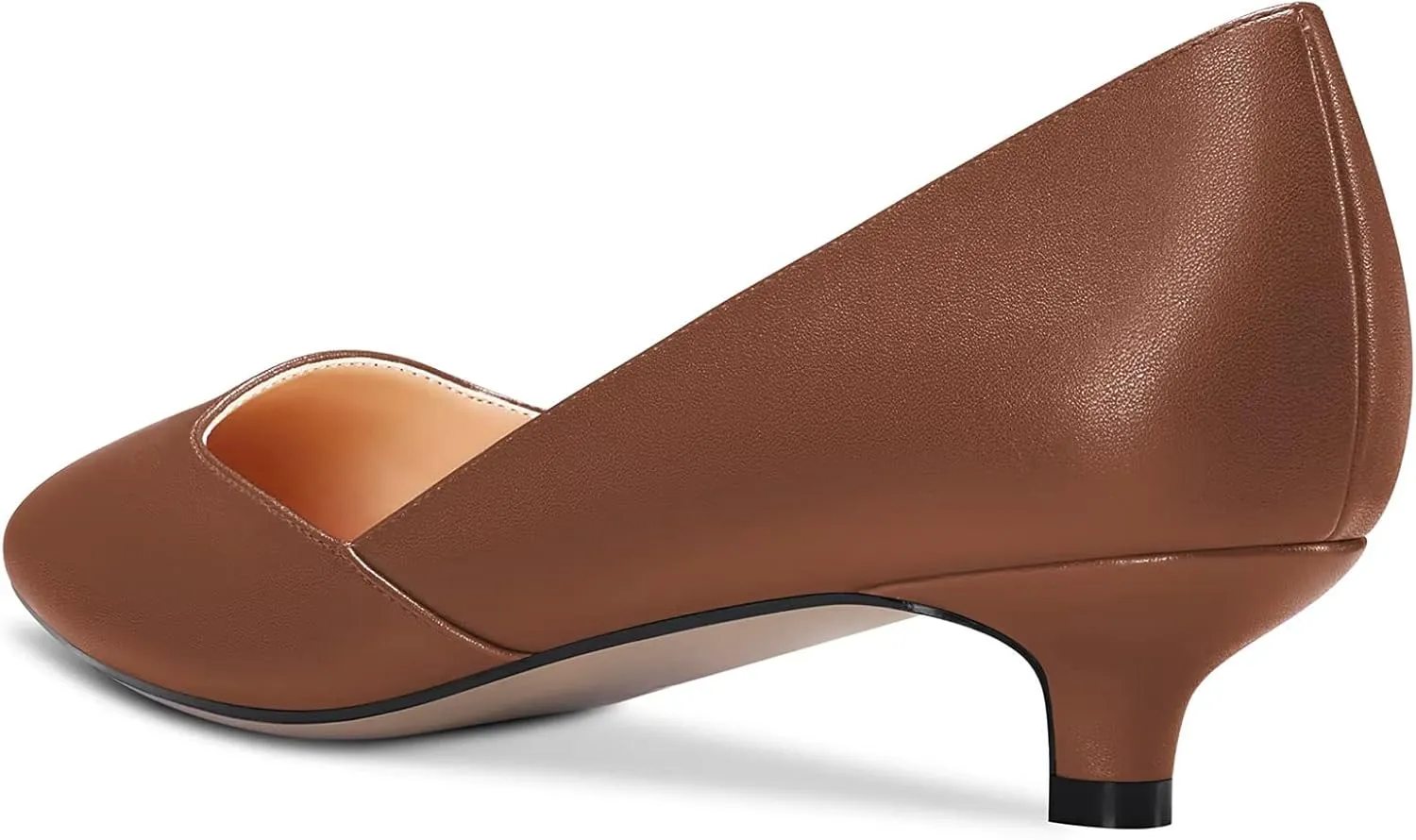 NobleOnly Women Kitten Low Heel Pointed Toe Pumps Slip-on Wedding Office 1.4 Inches Heels