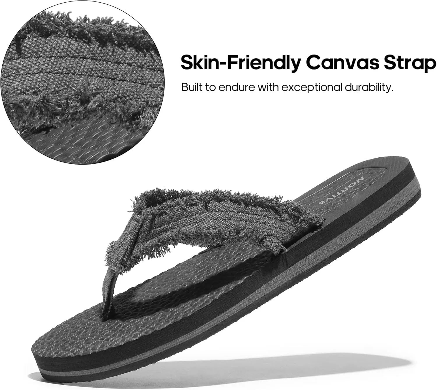 NORTIV 8 Men's Thong Flip Flops Sandals Comfortable Light Weight Beach Sandal