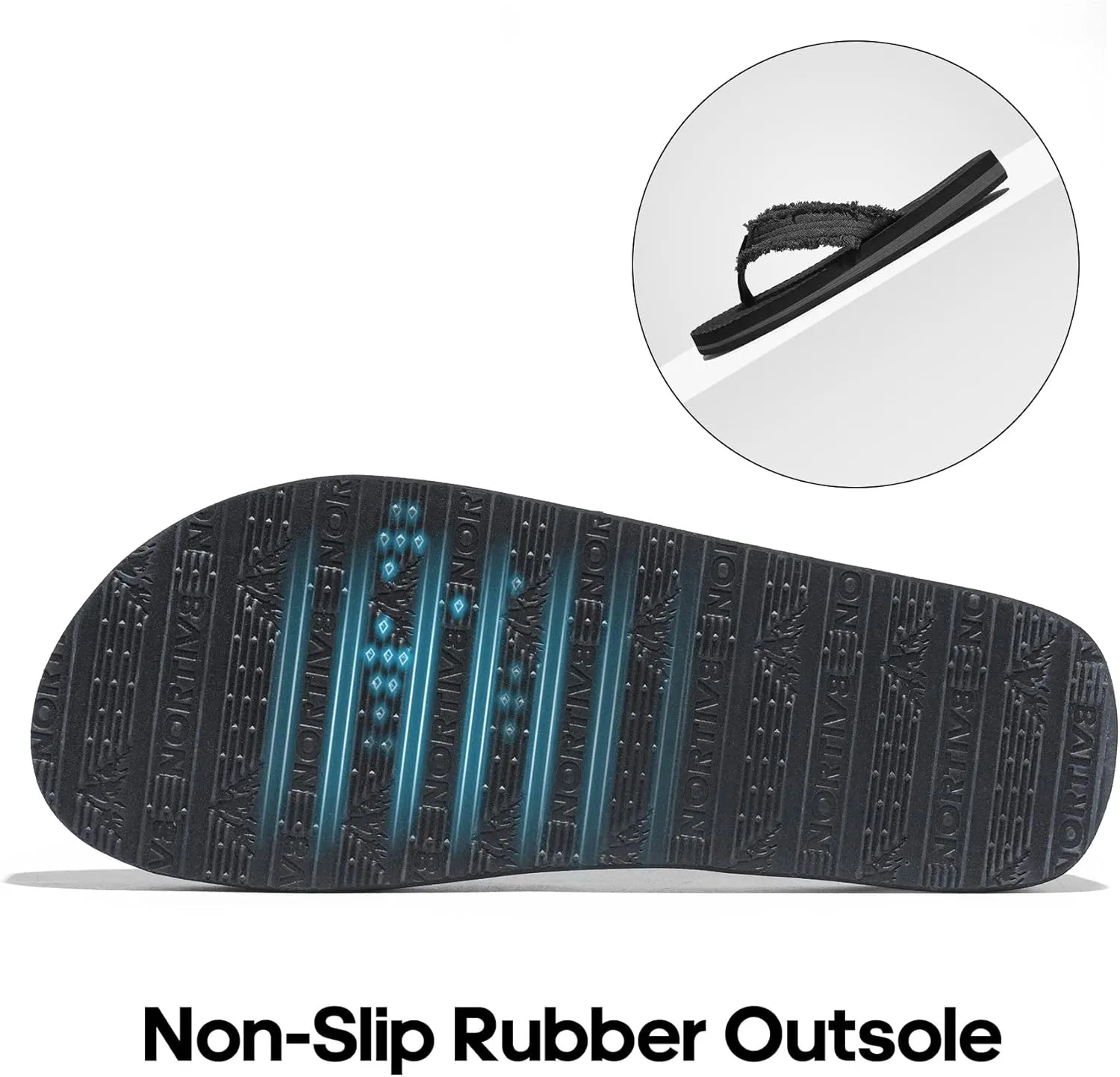 NORTIV 8 Men's Thong Flip Flops Sandals Comfortable Light Weight Beach Sandal