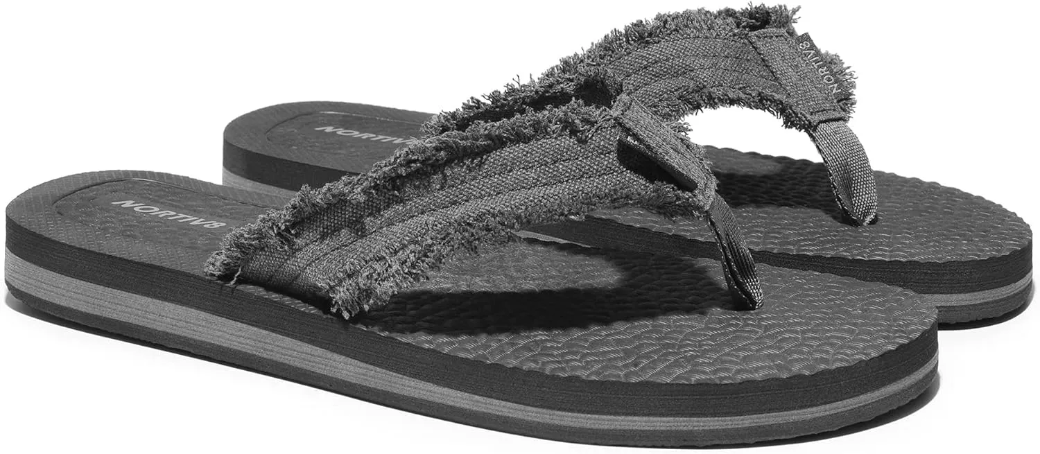 NORTIV 8 Men's Thong Flip Flops Sandals Comfortable Light Weight Beach Sandal
