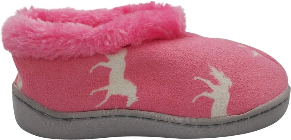 NORTY - Toddler Little Kid Big Kid Girls Fleece Memory Foam Slip On Indoor Slippers