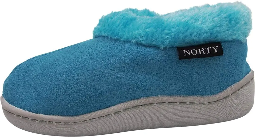 NORTY - Toddler Little Kid Big Kid Girls Fleece Memory Foam Slip On Indoor Slippers