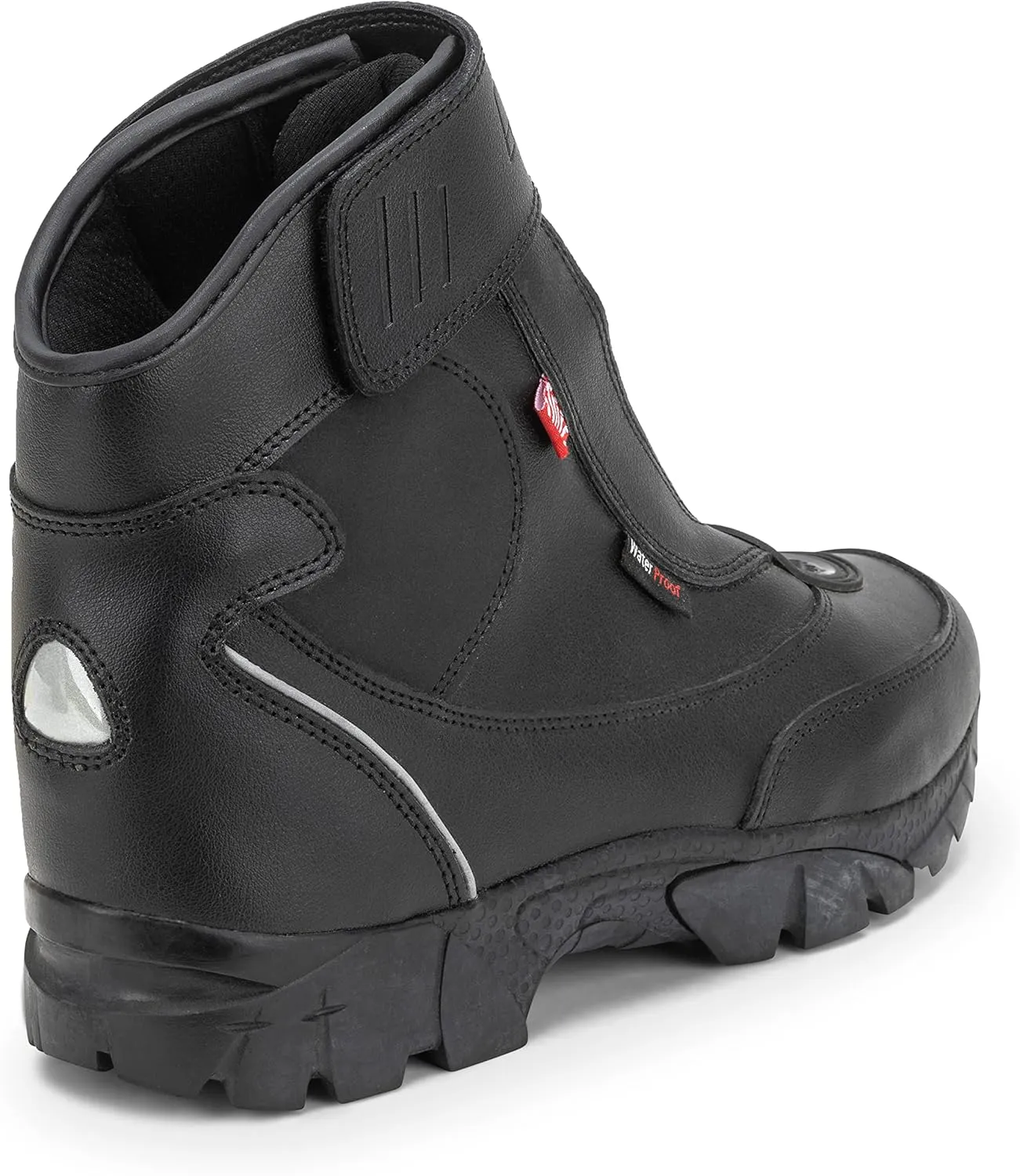 Noru Resu Waterproof Lace-Up Motorcycle Boot with Steel Shank and Slip-Resistant Sole