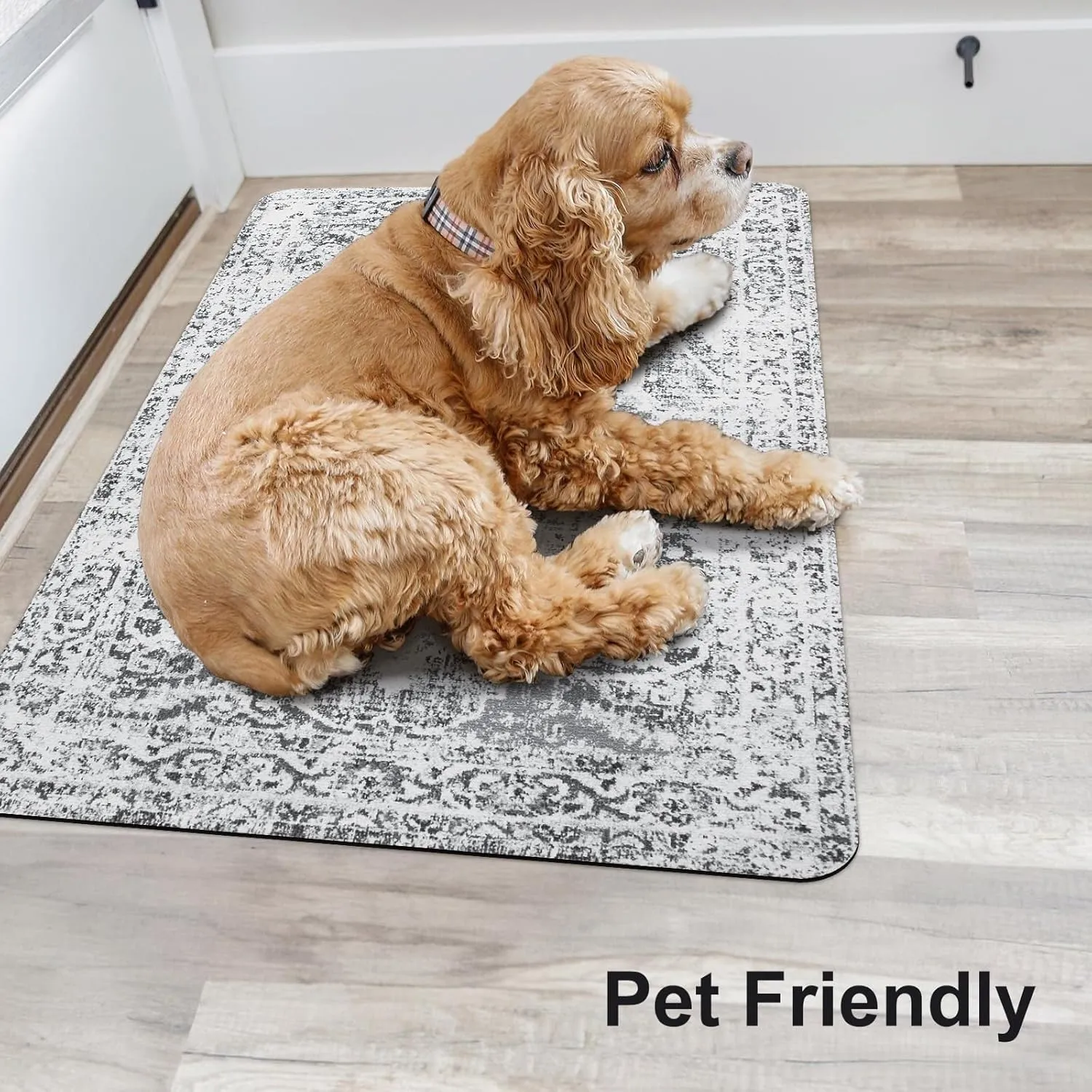 OJIA Stair Treads Non-Slip Matching Mat for Wooden Steps, Square Capet Stair Treads Rubber Backing Stair Runner Anti-Slip Stair Landing Mat 31x31 Inch