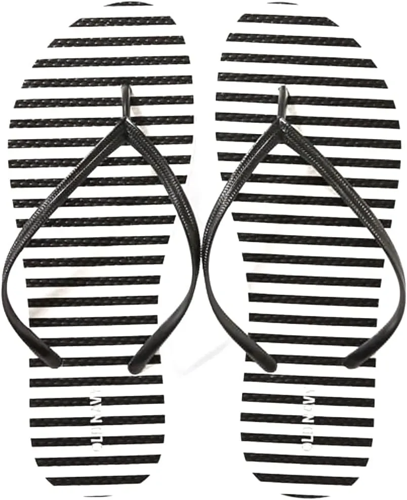 Old Navy Women Beach Summer Casual Flip Flop Sandals (10, O.N. New Black Stripe)