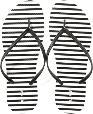 Old Navy Women Beach Summer Casual Flip Flop Sandals (10, O.N. New Black Stripe)