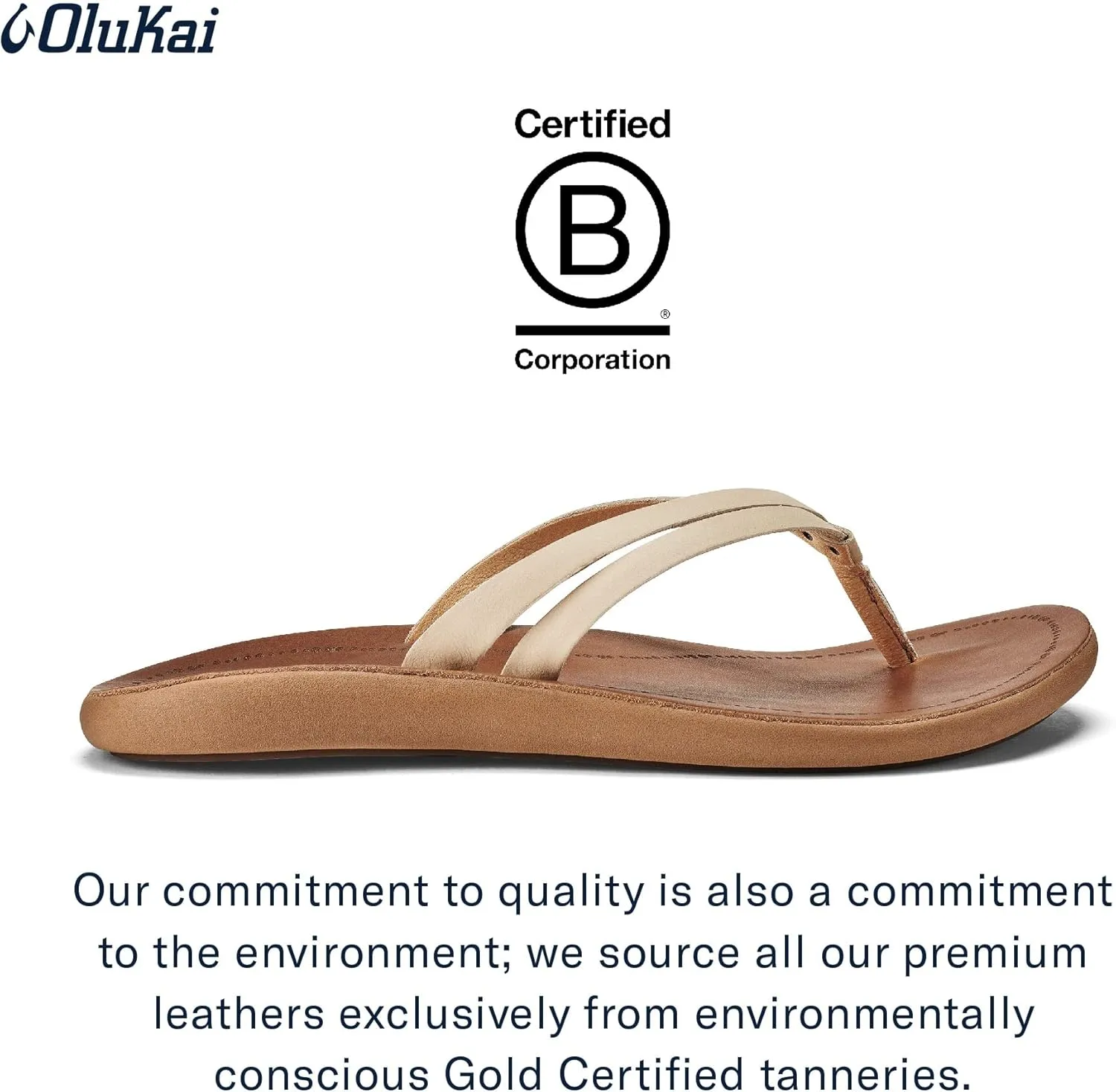 OLUKAI Kapehe Luana Women's Beach Sandal, Soft & Comfortable Full-Grain Leather, Casual & Modern Style