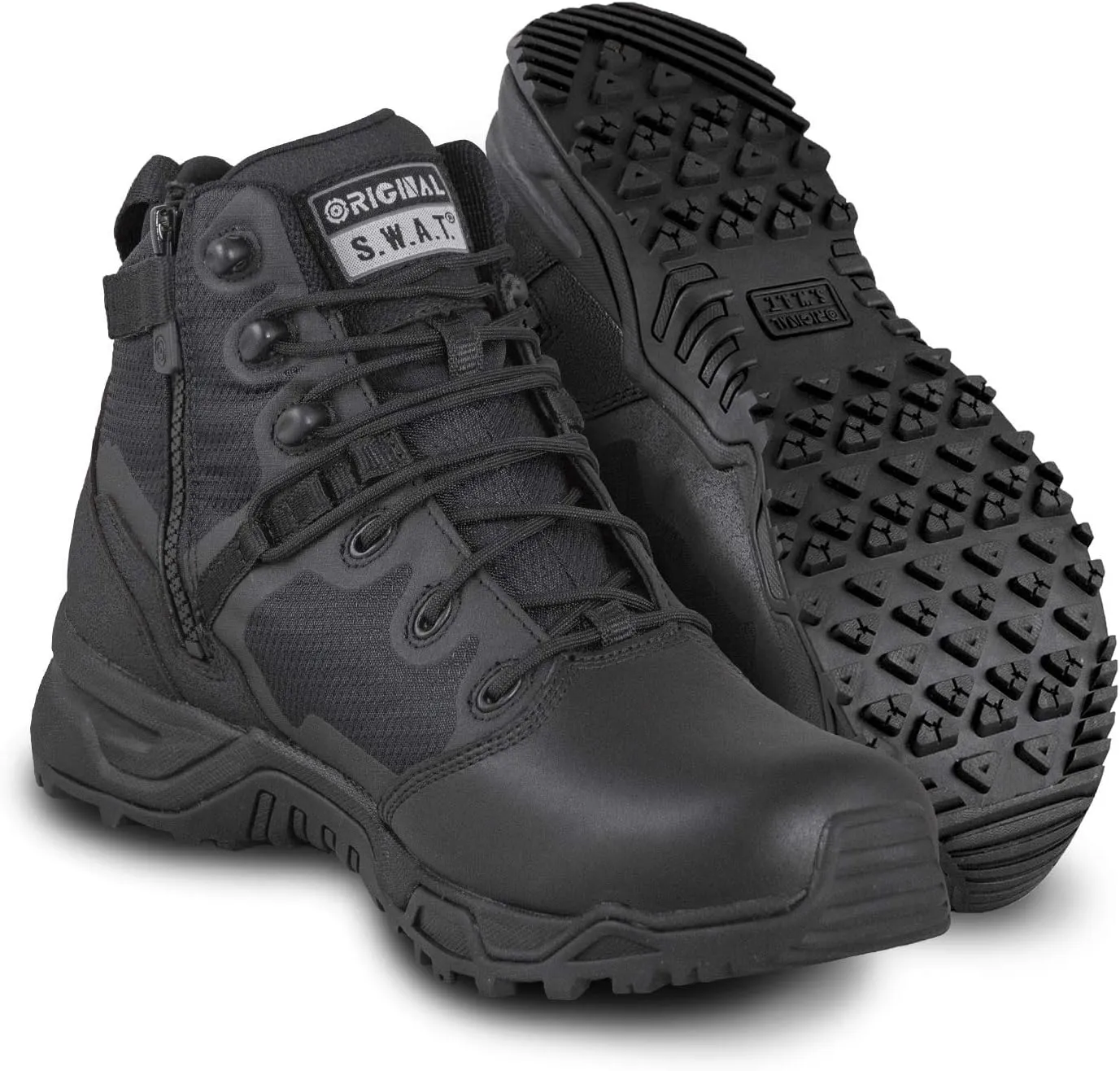 Original S.W.A.T. Unisex-Adult Alpha Fury 6" Side Zip Leather Toe Waterproof WP PT