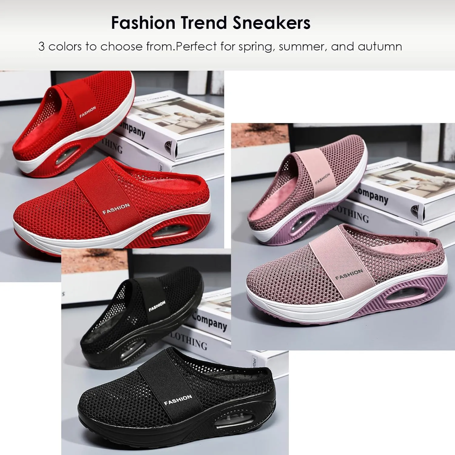 Orthopedic Shoes for Women,Slip-On Walking Shoes,Arch-Support for Women Shoes with Real Air Cushion Reduce Foot Fatigue