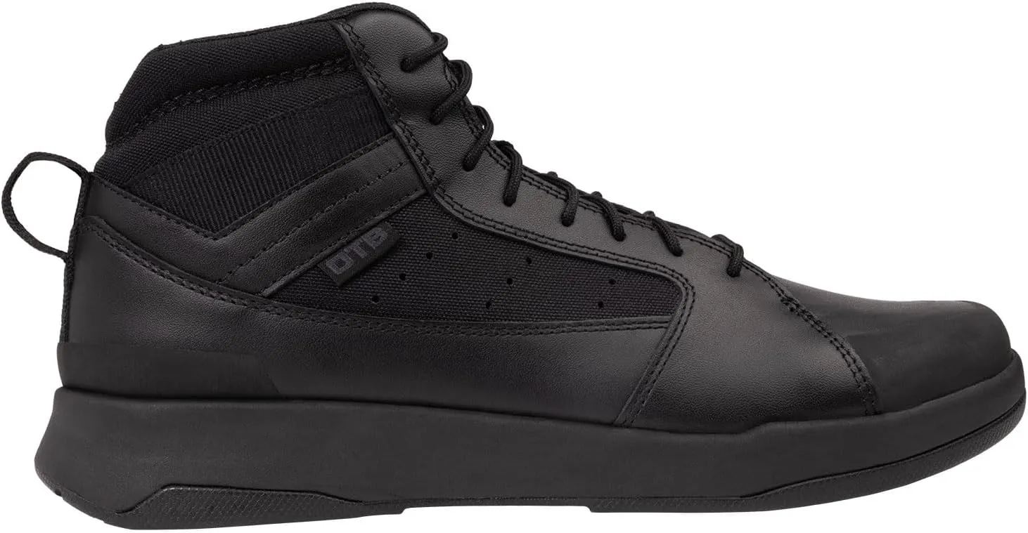 OTB T-Kool Mid Tactical Boots for Men and Women – Lightweight, Breathable, All-Terrain Combat Boots with Slip-Resistant Sole, Men’s Low-Viz Boot, Black Leather