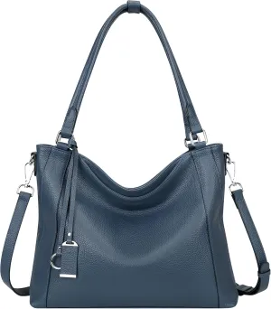 Over Earth Soft Leather Handbags for Women Shoulder Hobo Bag Large Tote Crossbody Bags
