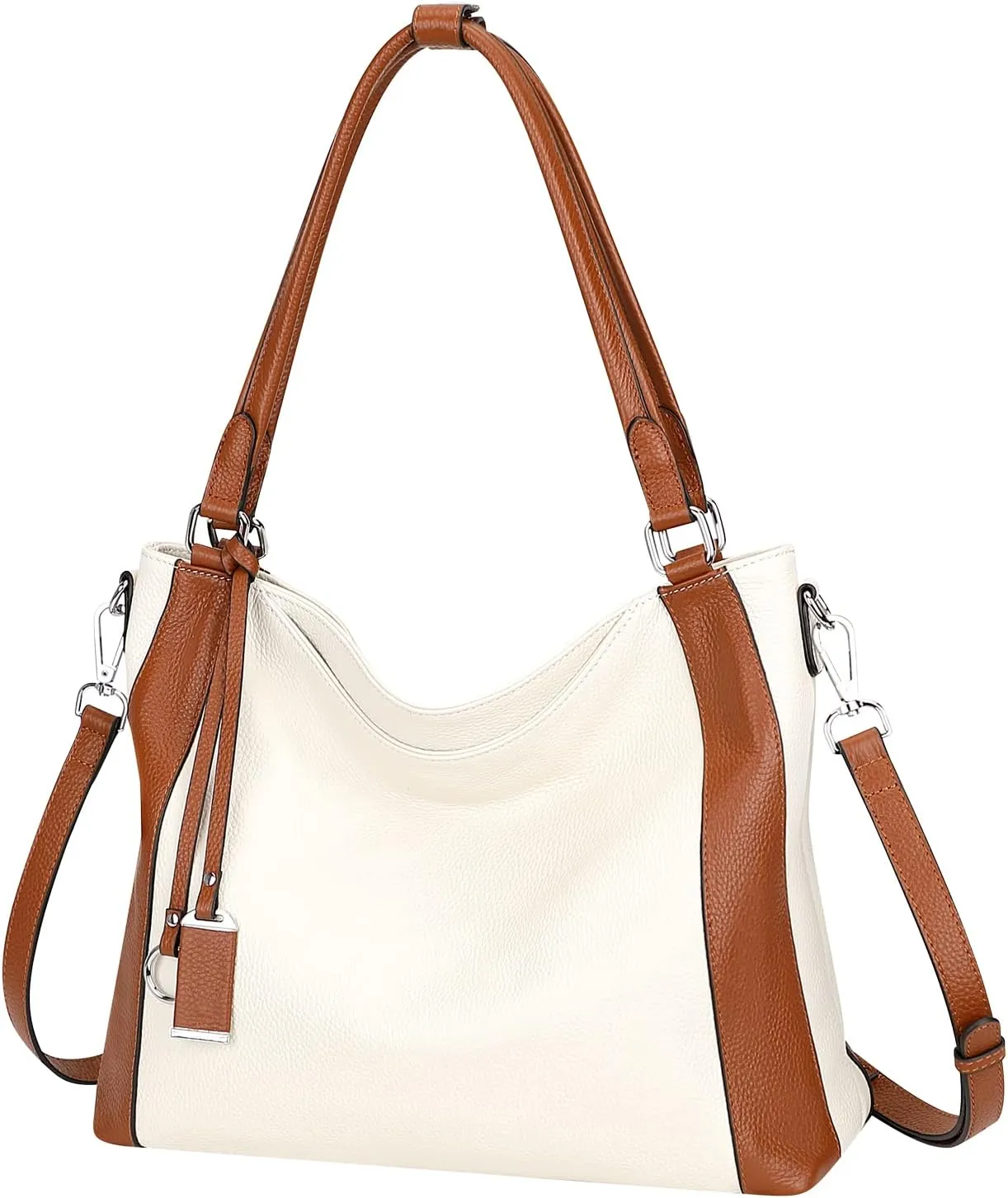 Over Earth Soft Leather Handbags for Women Shoulder Hobo Bag Large Tote Crossbody Bags