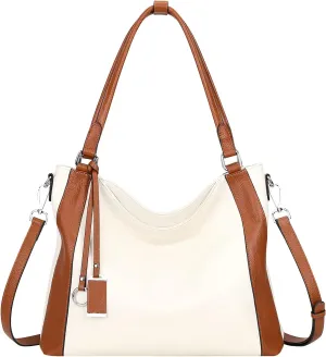 Over Earth Soft Leather Handbags for Women Shoulder Hobo Bag Large Tote Crossbody Bags
