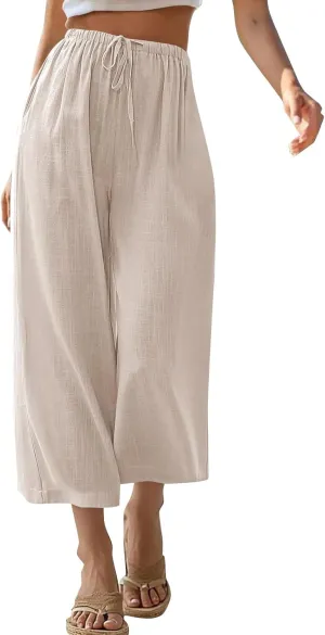 Palazzo Pants for Women Casual Comfortable Fit High Waist Casual Daily Outing Pants Petite Tea Party Classic Trousers
