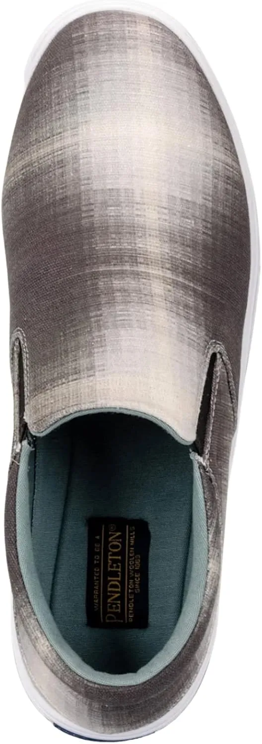 PENDLETON Men's Round Toe Slip-On Shoes - 100% Cotton Canvas with Biodegradable Midsole & Cushioned Footbed