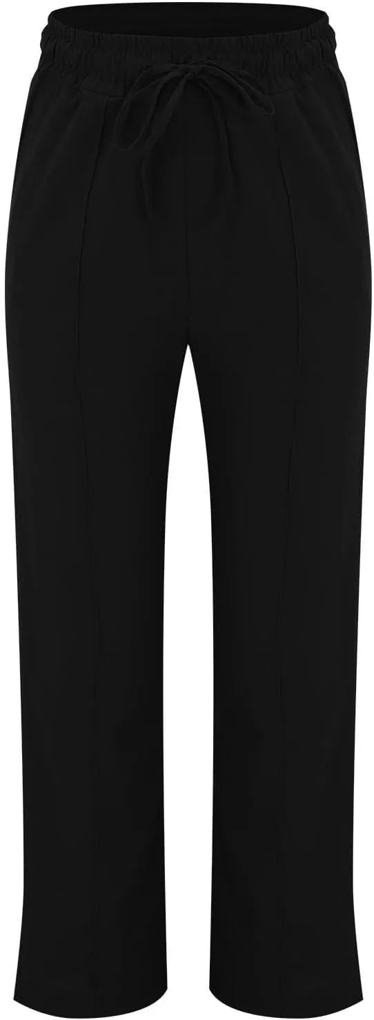 Petite Beach Pants for Women Comfortable Fit Solid Classic Friends' Gathering Big and Tall Linen Daily Outing Trendy Trousers
