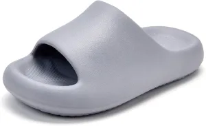 Pillow Slippers for Women and Men, Cloud Slides Shower Sandals House Shoes, Comfy and Cushioned Thick Sole
