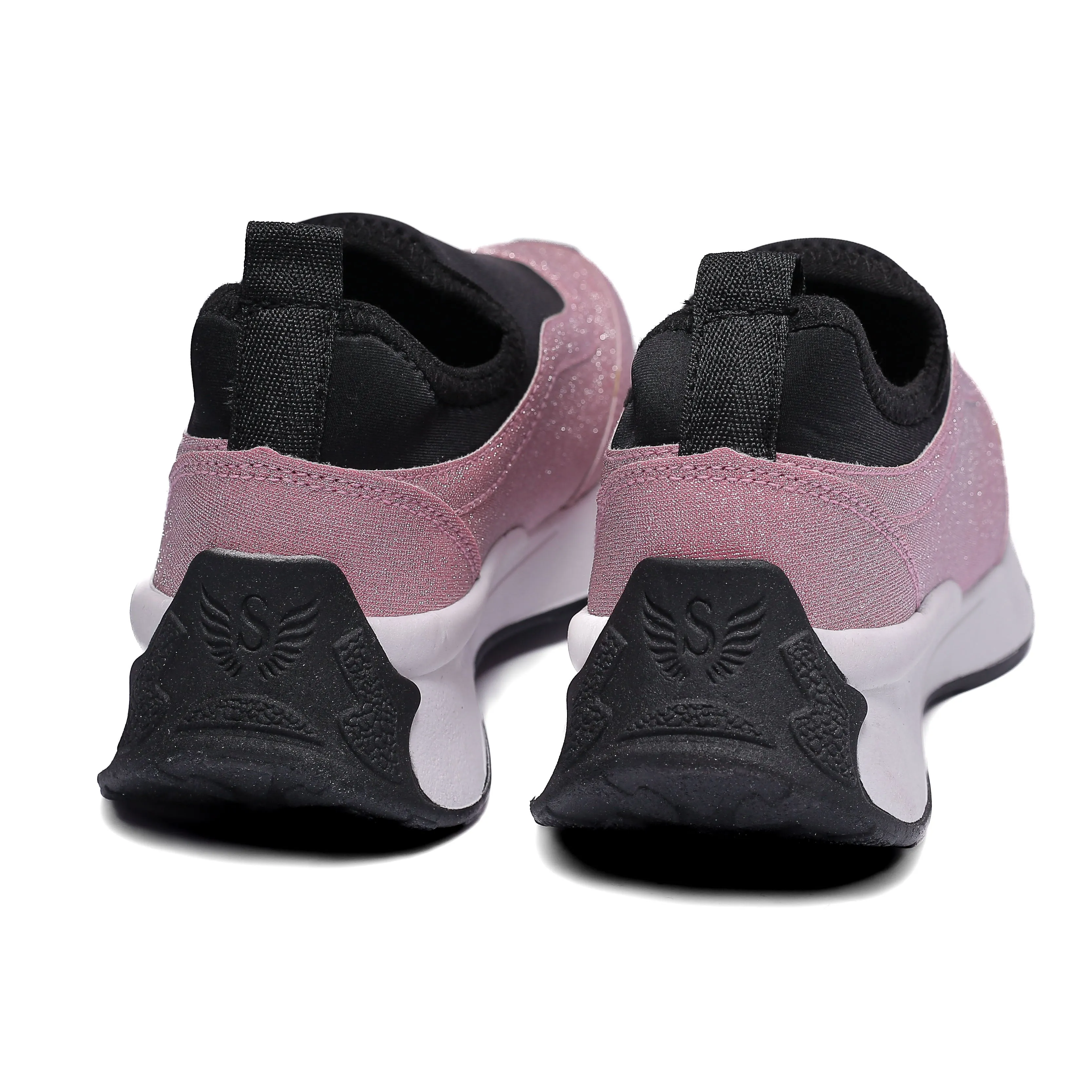 Pink Glitter Slip-On Sneakers