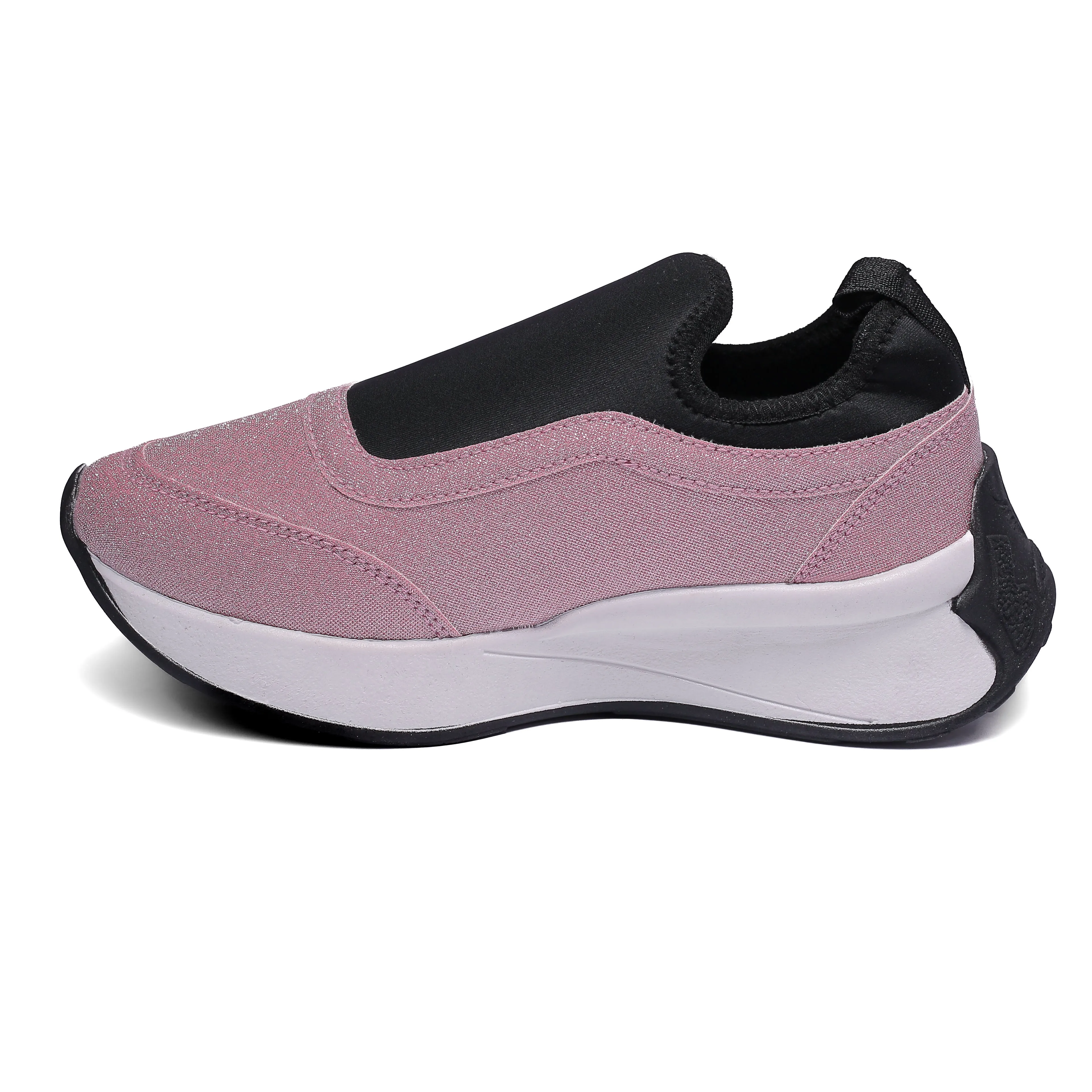 Pink Glitter Slip-On Sneakers