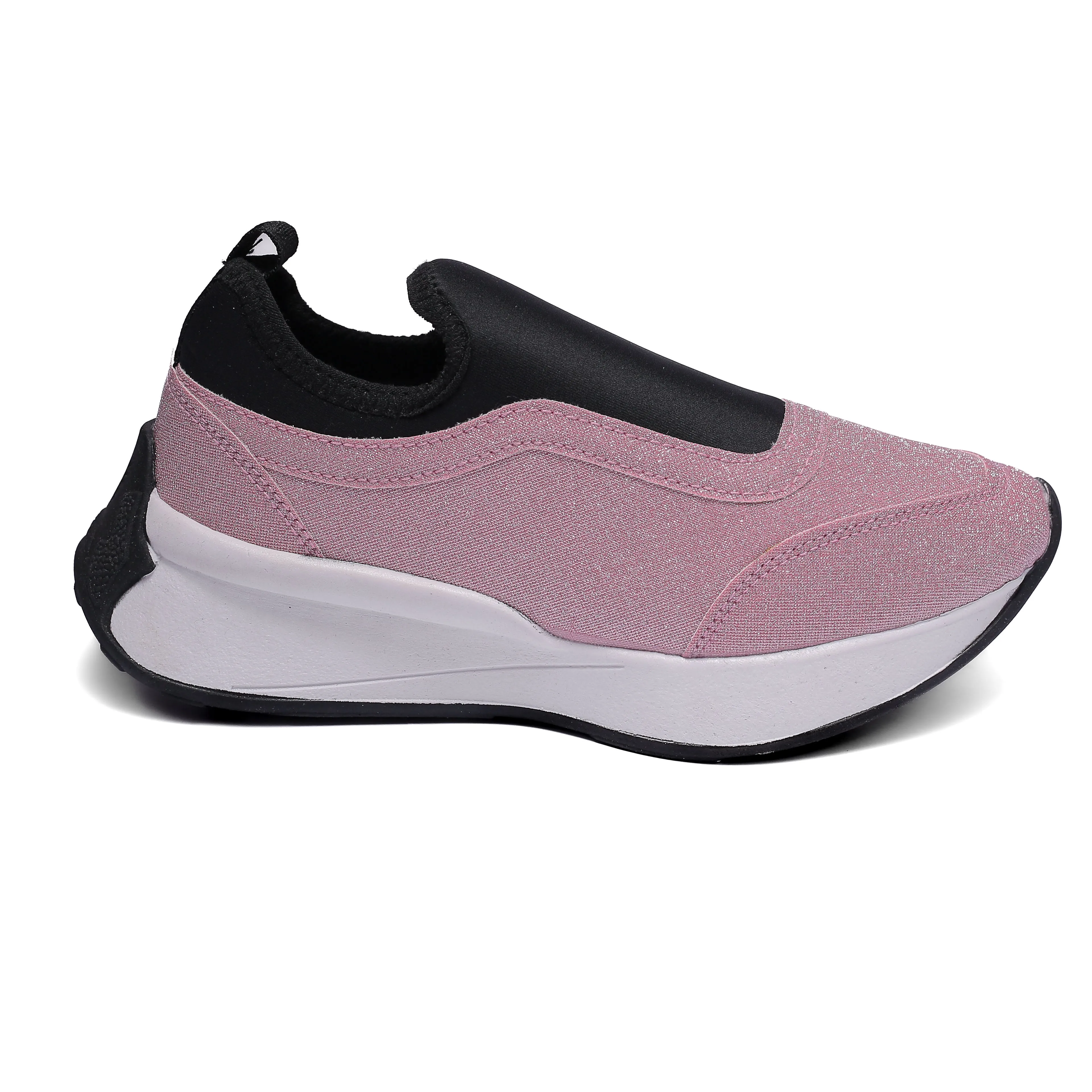 Pink Glitter Slip-On Sneakers