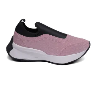 Pink Glitter Slip-On Sneakers