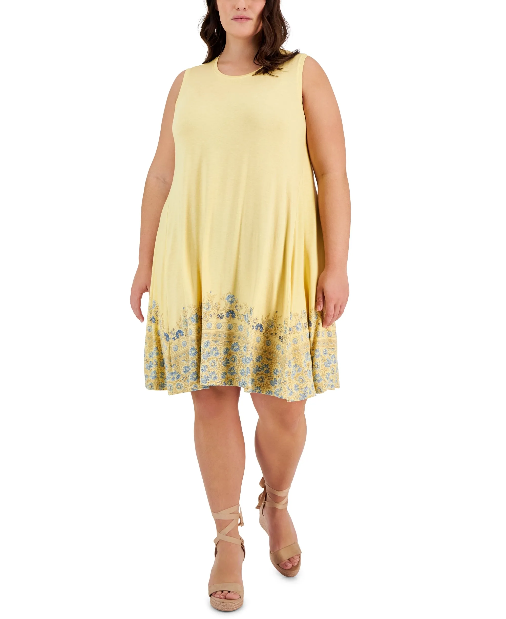 Plus Size Printed Flip Flop Dress