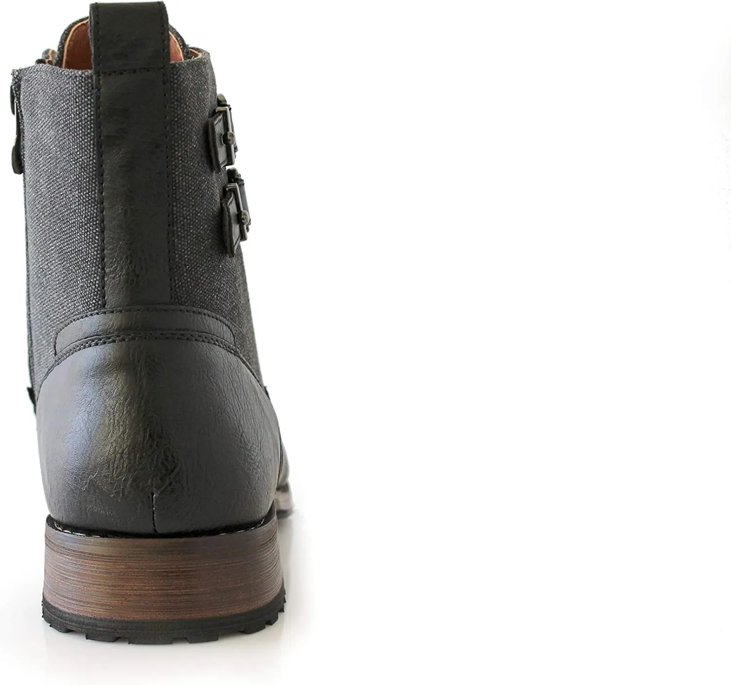 Polar Fox Mitch MPX808576 Mens Casual Cap Toe Boot Motorcycle Zipper Boots Men