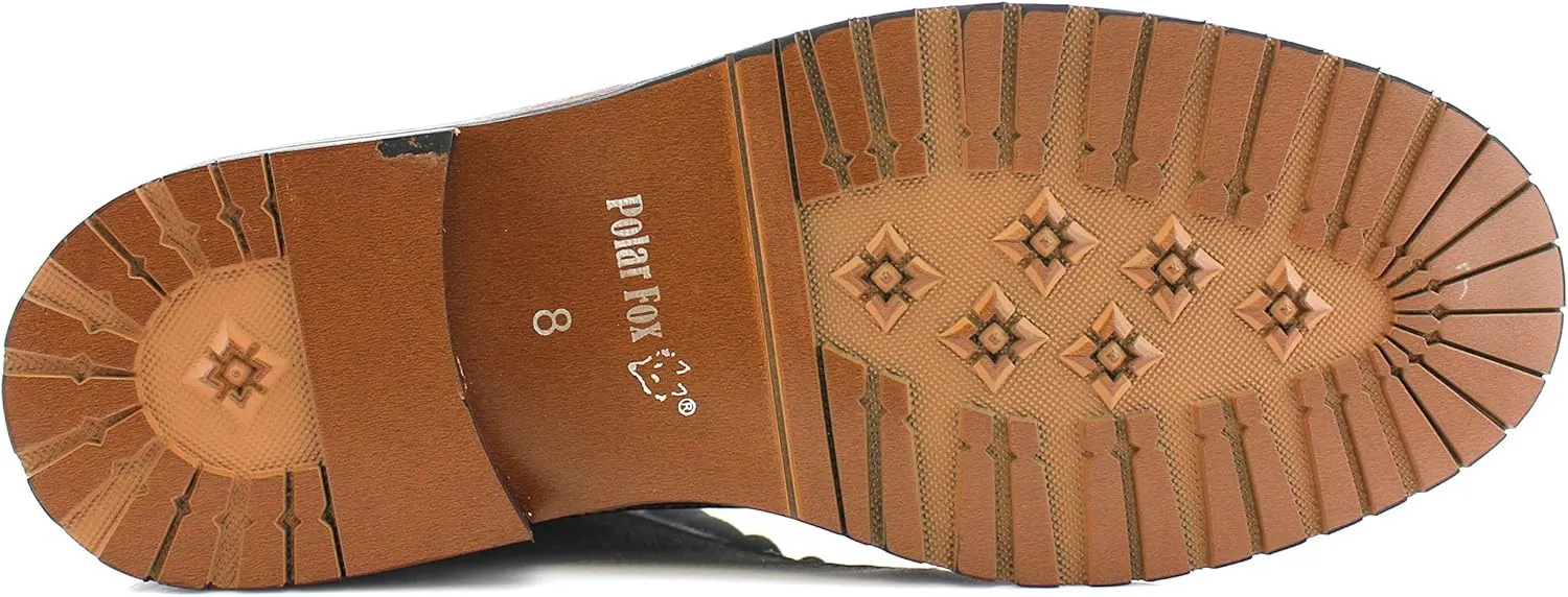 Polar Fox Mitch MPX808576 Mens Casual Cap Toe Boot Motorcycle Zipper Boots Men
