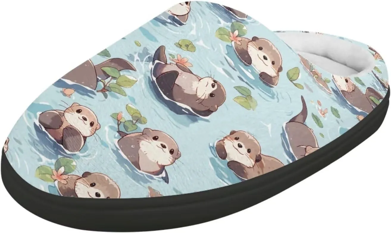 Polero Cute Printed Kids Slippers - Soft Plush Winter Slip On House Slippers
