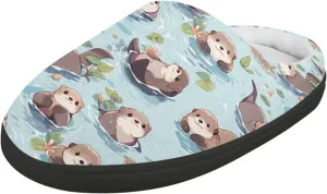 Polero Cute Printed Kids Slippers - Soft Plush Winter Slip On House Slippers