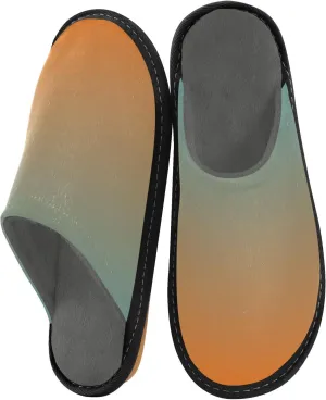 Purple Yellow Gradient House Slippers for Women Men Non-Slip Slip On Slippers