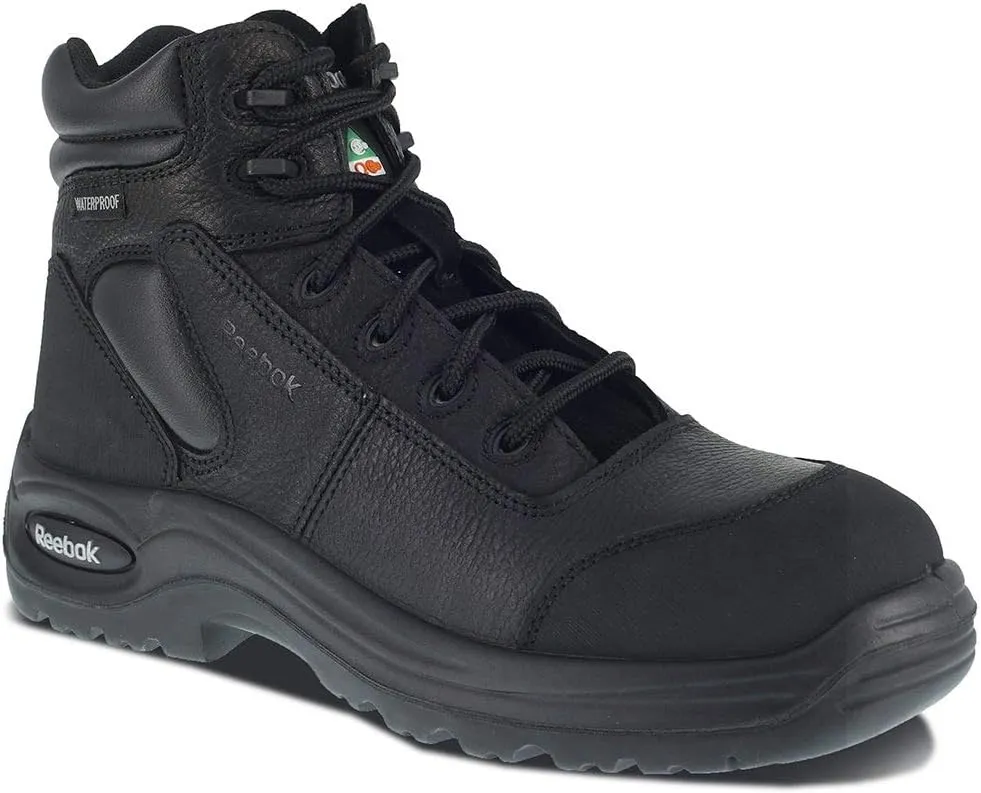 Reebok Work Men's RB6765 Trainex Safety Composite Toe 6" Waterproof Sport Boot Black Work