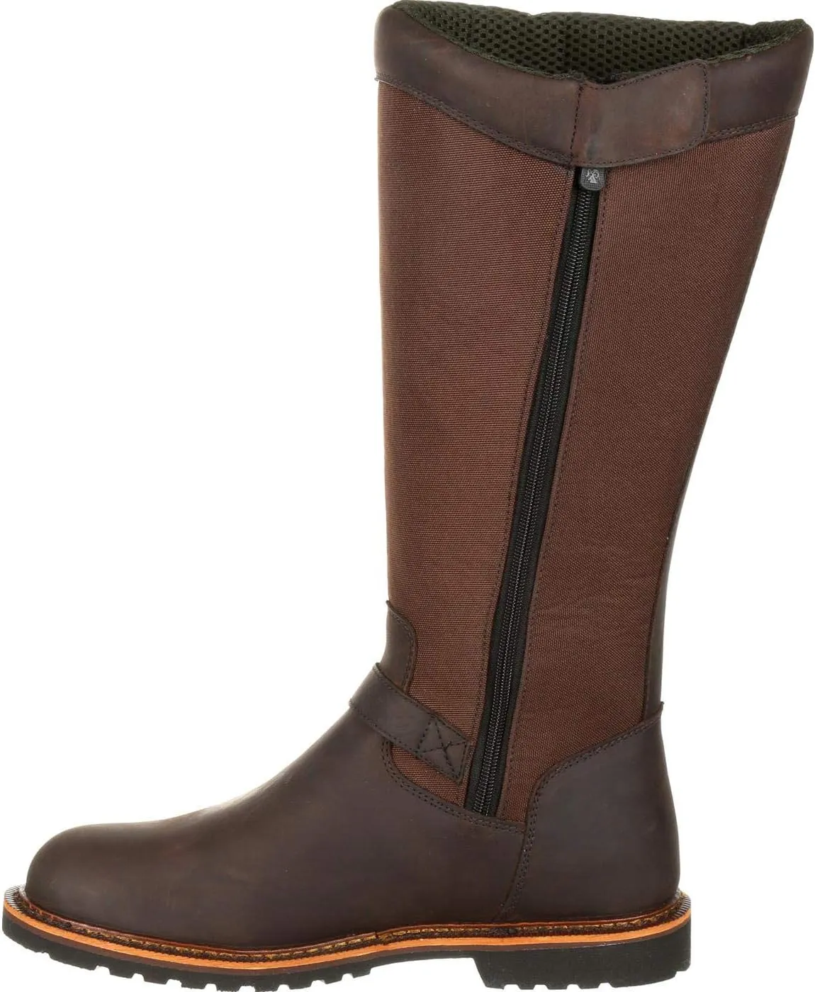 ROCKY Mens Great Falls Snakebite16 Inch Waterproof Zippered Casual Boots Over the Knee - Brown