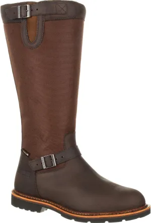 ROCKY Mens Great Falls Snakebite16 Inch Waterproof Zippered Casual Boots Over the Knee - Brown