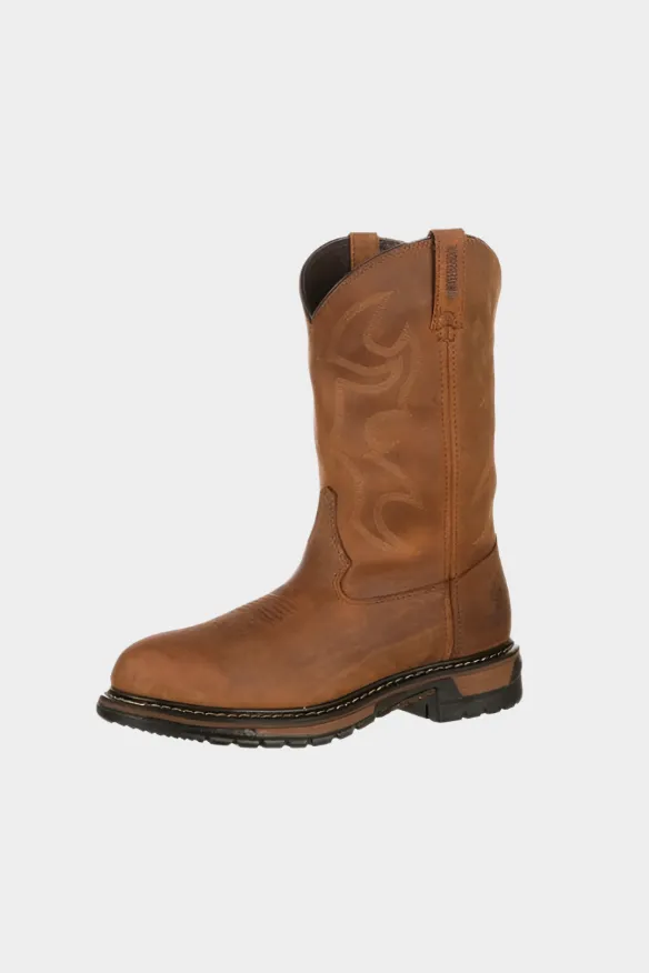 ROCKY ORIGINAL RIDE BRANSON ROPER WATERPROOF WESTERN BOOTS