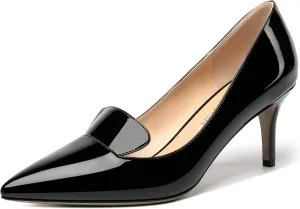 ROSERWISH Womens Patent Pointed Toe Fashion Party Slip On Office Stiletto High Heel Pumps Dress Shoes 2.5 Inch