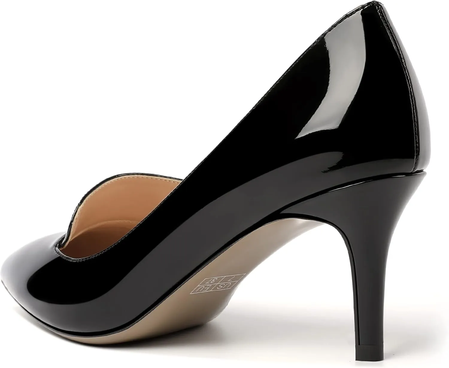 ROSERWISH Womens Patent Pointed Toe Fashion Party Slip On Office Stiletto High Heel Pumps Dress Shoes 2.5 Inch