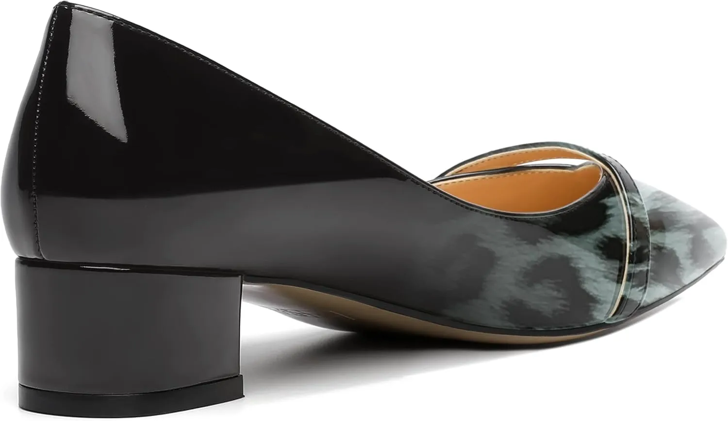 ROSERWISH Womens Work Wedding Slip On Patent Pointed Toe Cute Chunky Low Heel Pumps Dress Shoes 1.5 Inch