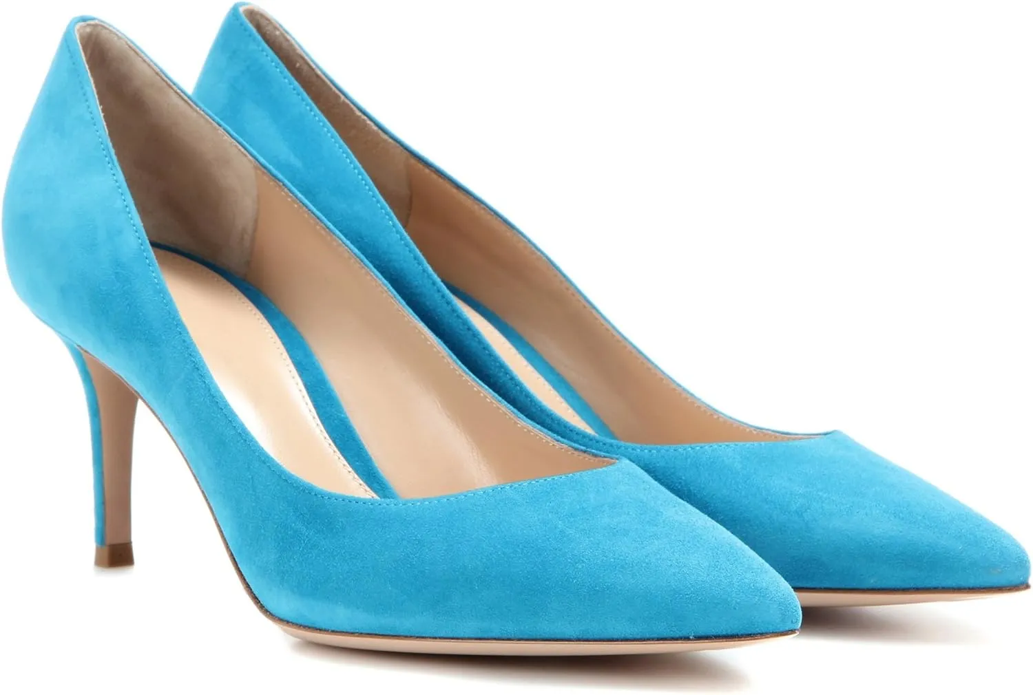 SAMMITOP Women's 6.5cm Classic Kitten Heel Pumps Pointed Toe Mid Heel Dress Shoes