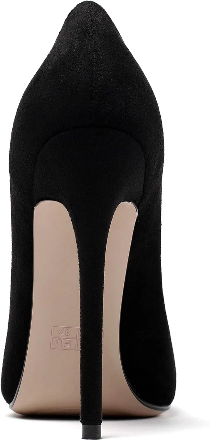 SAMMITOP Women's High Heels Pumps Pointed Toe Stiletto Shoes Slip-on Dress Pump