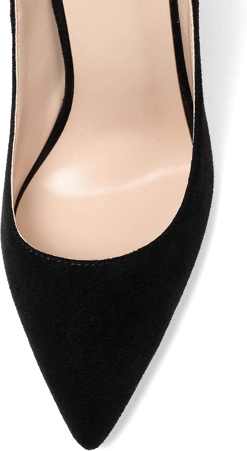 SAMMITOP Women's High Heels Pumps Pointed Toe Stiletto Shoes Slip-on Dress Pump