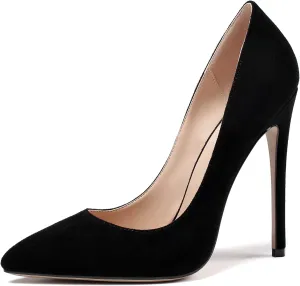 SAMMITOP Women's High Heels Pumps Pointed Toe Stiletto Shoes Slip-on Dress Pump