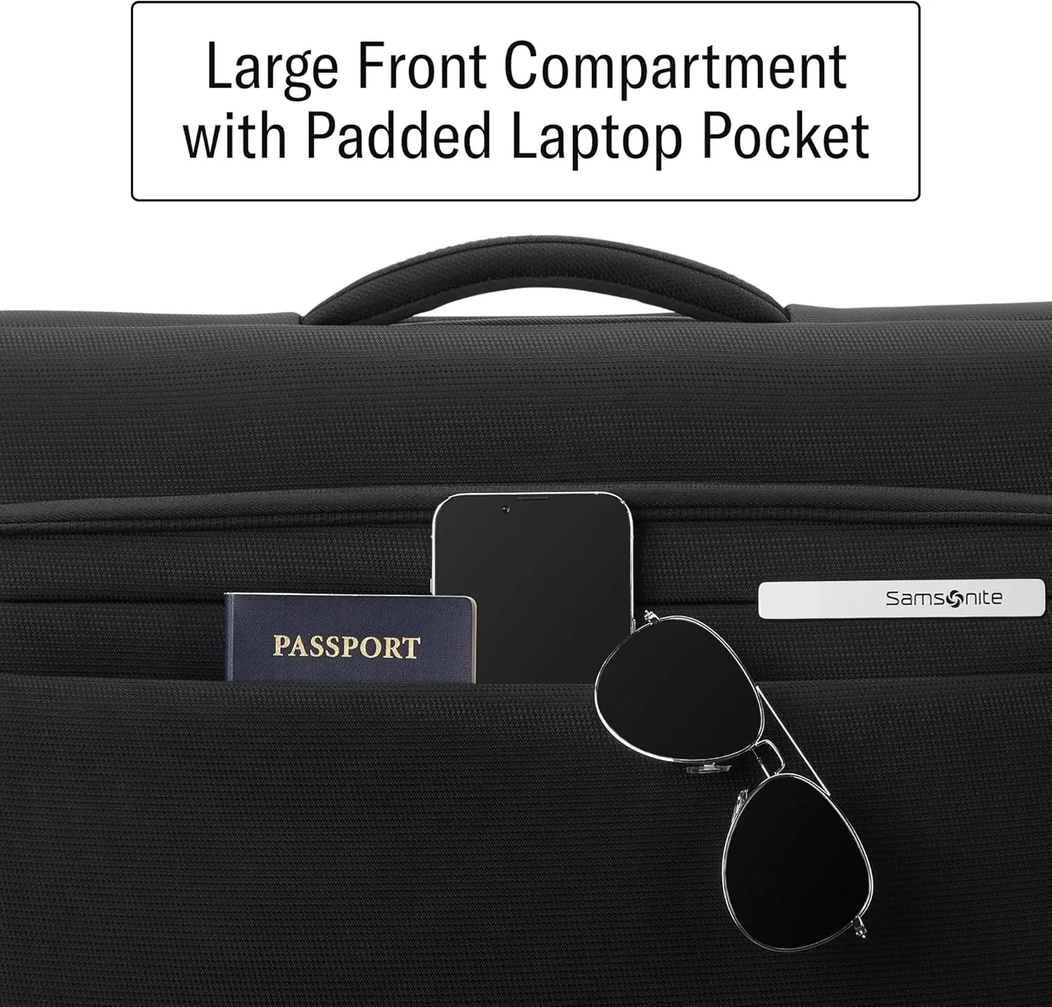 Samsonite UpLIFT 23” Bifold Garment Bag - Includes Wet Pocket and StackIt Strap™ Bi-Fold Bar To Prevent Creases - Tri-Fold Bar Option For Longer Items - Designed For Ultra Light Travel - Black