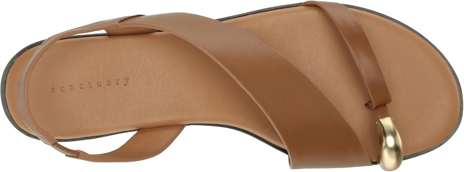 Sanctuary Women's Suave Ring Sandal-Open Toe Slip-On, Comfortable Cushioned Footbed, Stylish Casual Summer Footwear