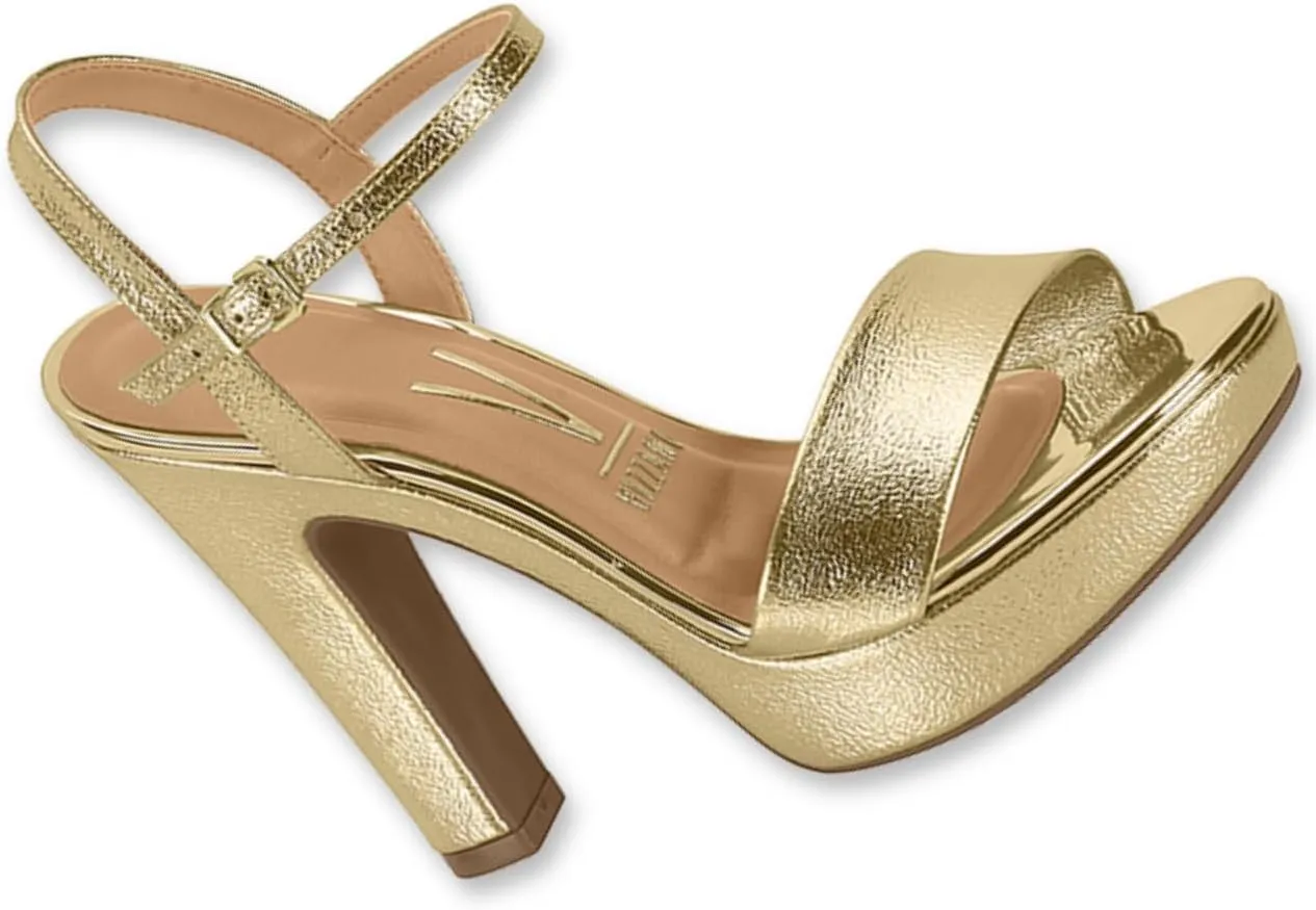 Sandalias Doradas para Mujer Tacones Altos Golden Sandals for Women High Heels