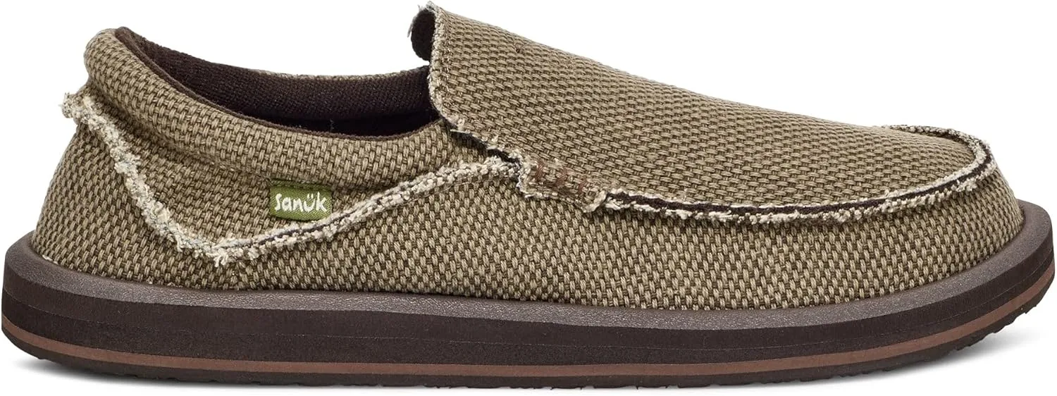 Sanuk Mens Chiba Loafers for Men | Mens Shoes | Slip On Shoes for Men | Men's Slip-on Loafers | Comfort Foam Footbed