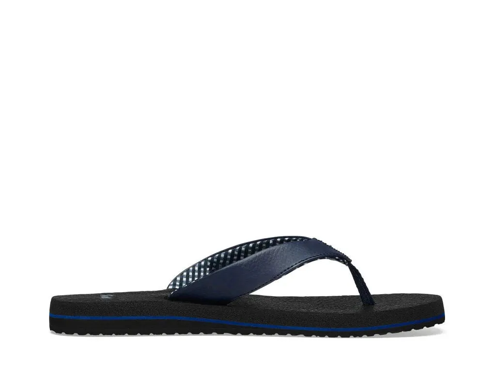 Sanuk Yoga Mat Women's Comfortable, Lightweight, Flexible & Durable Flip Flop, Navy