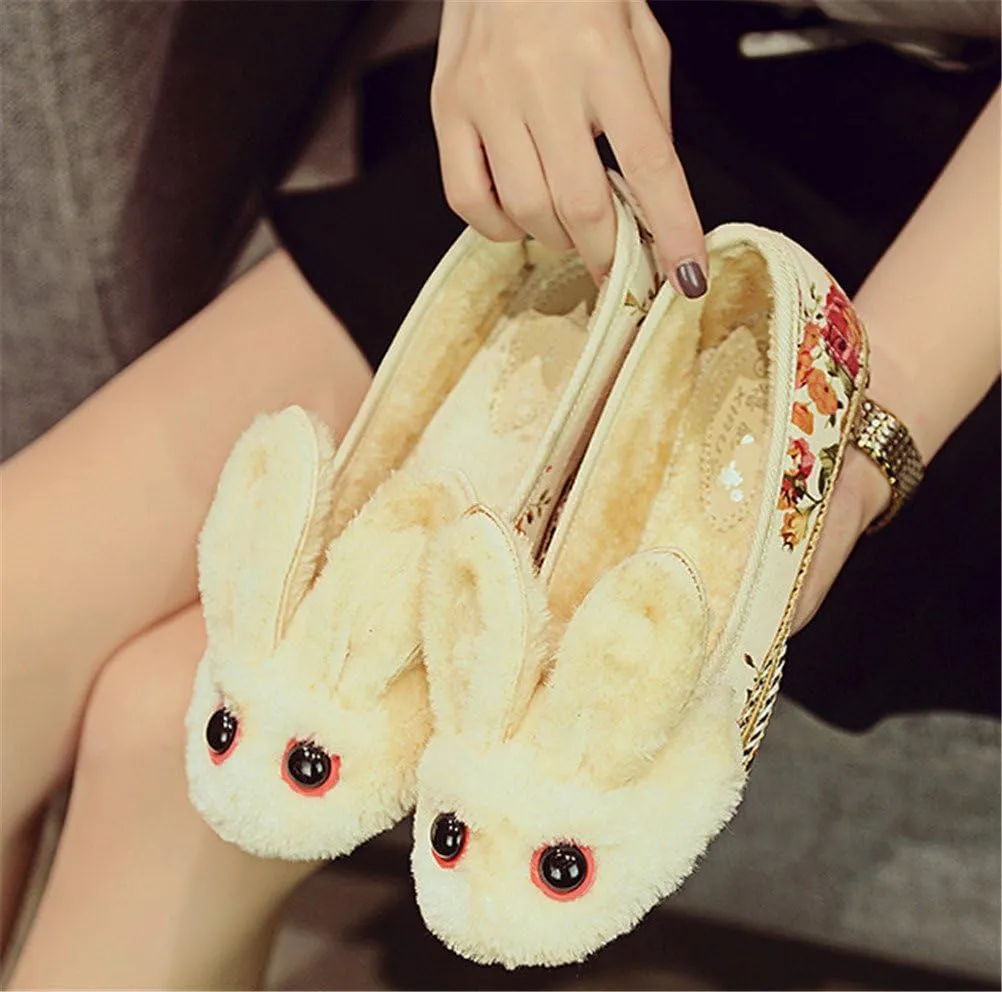 SATUKI Handmade Embroidered Shoes for Women, Slip-On Casual Loafer Flat Animal Floral Shoes