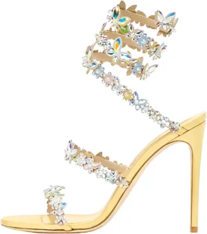 sexytag Rhinestone Butterfly Bow Heels Wrap Up Stiletto High Heels Open Toe Sandals Wedding Prom Heels